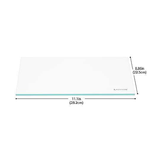 4mm Glass Aquarium Lid with Clips for 30x30cm Rimless Tank | Lid 28.2x22.5cm; reduces evaporation and jumping - size: 282x225mm (1 pc)