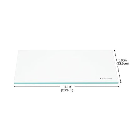 4mm Glass Aquarium Lid with Clips for 30x30cm Rimless Tank | Lid 28.2x22.5cm; reduces evaporation and jumping - size: 282x225mm (1 pc)