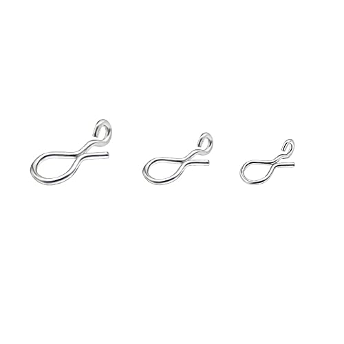 Dr.Fish 50 Pack Fly Fishing Snap 3 Sizes Stainless Steel Quick Change Lure Clip for Fishing Flies, Trout Fishing - size: L(0.35")-50 Pack
