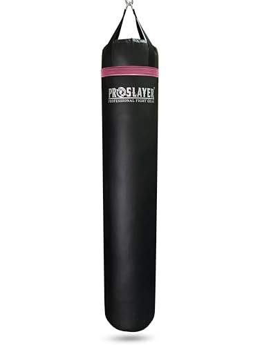 6ft Tall 150lb Muay Thai Kickboxing Boxing MMA Heavy Bag UNFILLED - Made in USA - color: Black/Pink