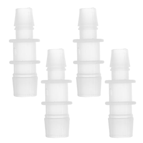 4pcs Plastic Hose Barb Fitting 1/2" to 3/8" Barbed Splicer Mender Joint Adapter Aquarium Clear - size: 1/2"-3/8"