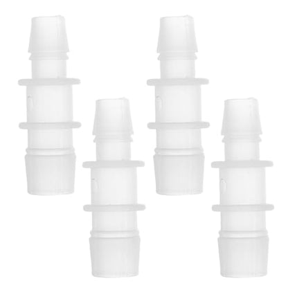 4pcs Plastic Hose Barb Fitting 1/2" to 3/8" Barbed Splicer Mender Joint Adapter Aquarium Clear - size: 1/2"-3/8"
