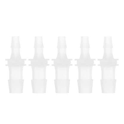 8/23" to 1/5" Hose Barb Fitting Hose Straight Reducing Coupler | 5 Pcs, Plastic, Clear, Fits 8/23" to 1/5" ID Flexible Tube, Barb Reducer Fitting, for Aquarium, Fountain, Drip Irrigation - size: 8/23"-1/5"
