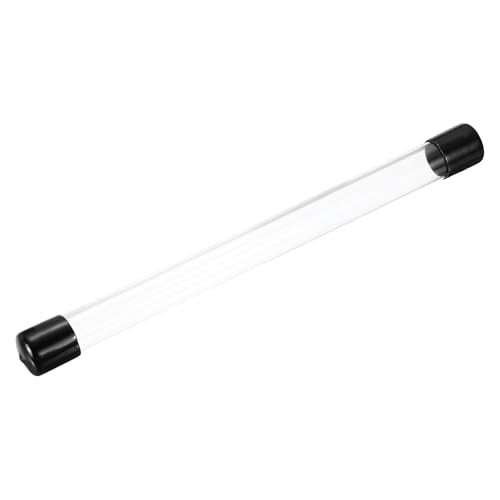 MECCANIXITY Clear Storage Tube 22x24mm Small Plastic Round Tubing with Caps Rigid Bottle Container 300mm/12 Inch for Item Stored - size: 22x24x300mm