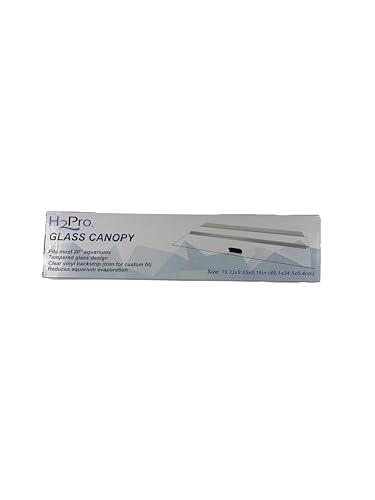 H2Pro Glass Canopy Aquarium Lid for Fresh & Saltwater Fish Tanks (20GT for Aqueon & Marineland 10 Gallon Aquariums) - color: 20GT for Aqueon & Marineland 10 gallon Aquariums