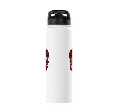 The Tribal Chief Combat Sports Funny Mma Wrestling Stainless Steel Insulated Water Bottle - color: White