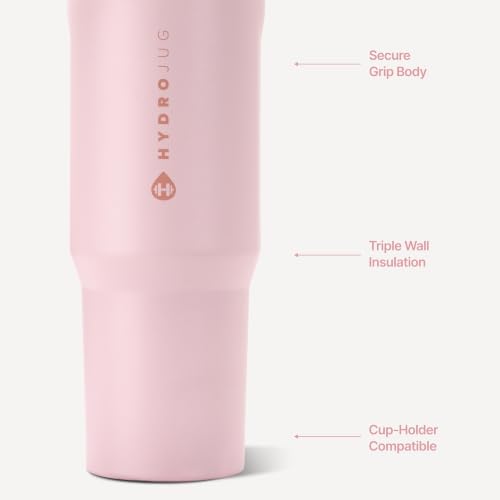 HydroJug Sport 40 oz Insulated Stainless Steel Water Bottle, Pink Sand - color: Pink Sand, size: 40 Ounces