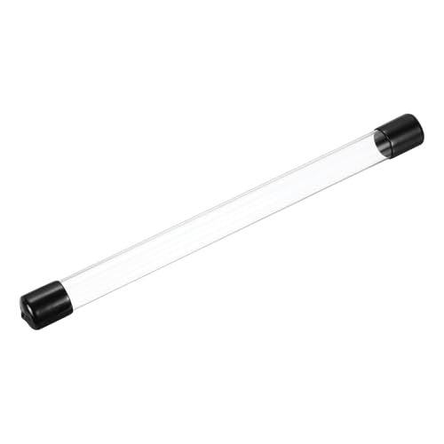 MECCANIXITY Clear Storage Tube 20x22mm Small Plastic Round Tubing with Caps Rigid Bottle Container 300mm/12 Inch for Item Stored - size: 20x22x300mm