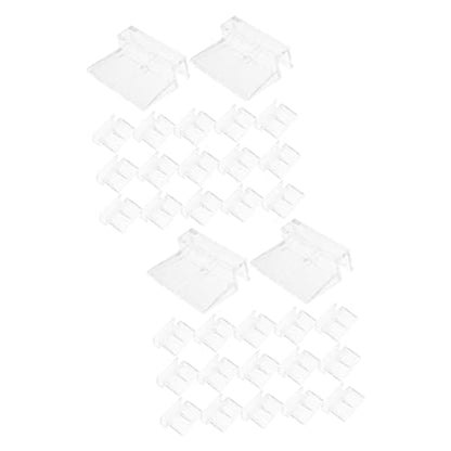 Yardwe 32pcs Acrylic Fish Tank Cover Holders Sturdy Aquarium Lid Racks for Easy Cleaning and Water Changes Suitable for Fish Tanks and Turtle