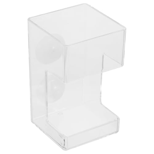 Mipcase Automatic Fish Feeder Tube for Aquarium Tank Acrylic Floating Fish Food Dispenser with Holder Anti-Scattering Sinking Feeding Device for Shrimp Supplies