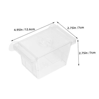 Beaupretty 4pcs Self-Floating Fish Fry Breeding Box Aquarium Nursery Incubator with Dual-Layer Separation for Betta Fish Tank Protection and Observation