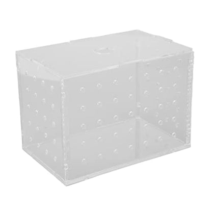 Fish Breeder Box, Aquarium Fish Breeding Box with Suction Cups, High Transparency Acrylic Hatchery Incubator Tank for Baby Fish Shrimp Clownfish Isolation and Rearing (9 * 6 * 7CM) - size: 9*6*7CM
