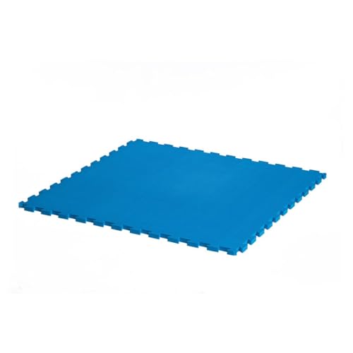 Century Commercial Grade 9 Pack Gym Floor Mats | Reversible Interlocking Foam Floor Tiles | Puzzle Mat Gym Flooring | Foam Rubber Cushioned Padding Play Mat for Home, Wrestling | Blue & Black