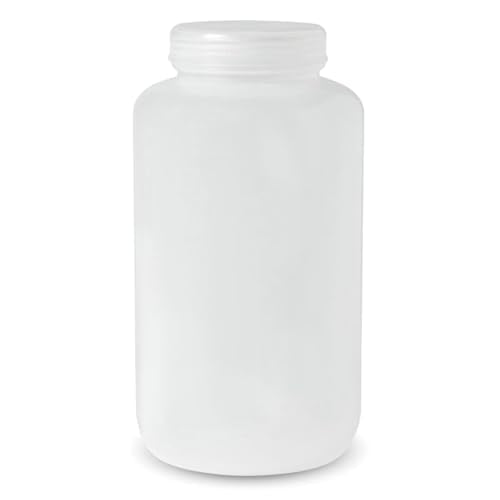 United Scientific® Unistore™ - Sample Container with Lid - Laboratory Grade Polypropylene Wide Mouth Reagent Bottle - 135oz Container with Lid (4000ml), Plastic Bottles with Lids, Pack of 1 | 135 oz Reagent Bottle, Autoclavable to 121°C, BPA-Free Polyprop