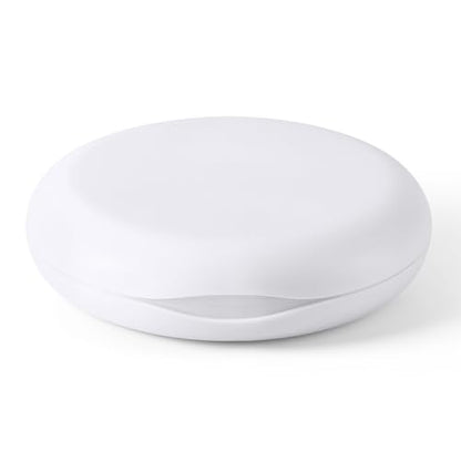 JMU Retainer Case, Slim Aligner Case with Mirror, Magnetic Closure Orthodontic Retainer Box, White - color: White