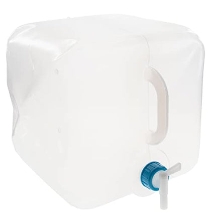 UST 5 Gal Water Carrier Cube with Collapsible, Transparent, Compact Design and BPA Free Construction for Drinking, Bathing, Camping, Hiking and Outdoor Survival - size: 5 Gallon