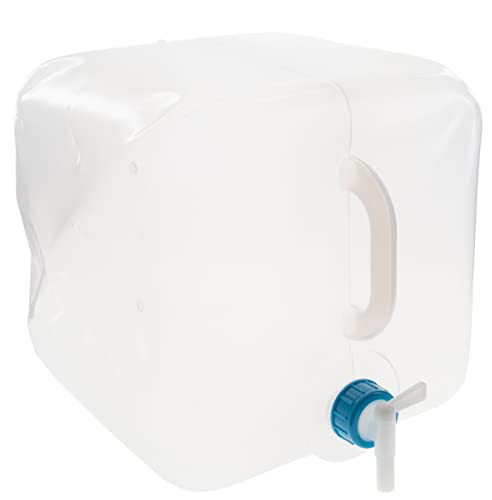 ust 5 Gal Water Carrier Cube with Collapsible, Transparent, Compact Design and BPA Free Construction for Drinking, Bathing, Camping, Hiking and Outdoor Survival - size: 5 Gallon
