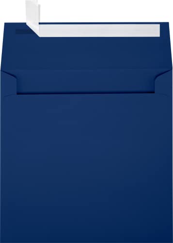 LUXPaper Square Invitation Envelopes | Peel & Press | 5 3/4" x 5 3/4" | Navy Blue | 80lb. Text | 50 Qty - color: Navy Blue, size: 5 3/4 x 5 3/4 inches