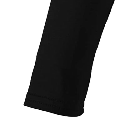 LoveinDIY Full Arm Sleeves Shrug Hijab Ramadan Islamic Stretchy Modal One Piece - color: Black