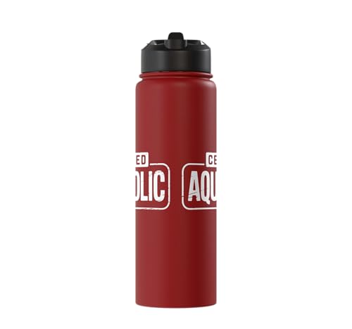 Aquarium Lover Fishkeeping Aquascape Aquarist Stainless Steel Insulated Water Bottle - color: Red