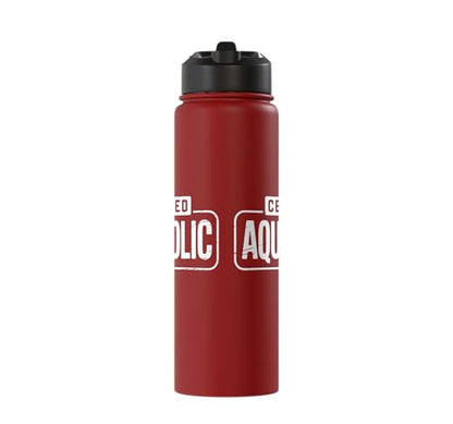 Aquarium Lover Fishkeeping Aquascape Aquarist Stainless Steel Insulated Water Bottle - color: Red