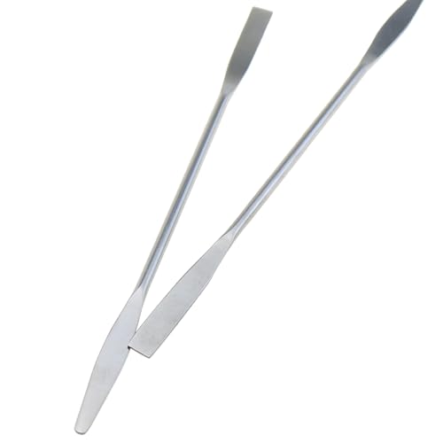 DGZZI 2PCS Stainless Steel Palette Stick Double Ended Spatula 160mm Laboratory Spatula Semi Micro Spatula Square/Round End Spatula Suitable for Laboratory Application Restaurant Kitchens Handicrafts