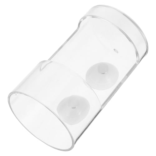 Mikikit Aquarium Fish Feeder Tube with Suction Cups, Anti-Floating Feeding Ring for Fish Tank, Aquarium Accessory for Precise Food in Freshwater and Marine Tanks