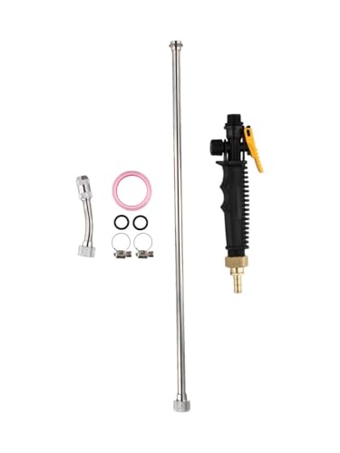 for Stainless Steel Spray Bar for Replacement with 3/8"" Brass Barb, Adjustable Nozzle Watering Wand Garden Hose Backpack Sprayer, Includes Clamps and Tape