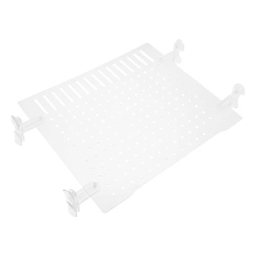 Mikikit Fish Tank Divider Acrylic Isolation Board 35x30cm with Suction Cups Aquarium Partition Net for Fish and Shrimp Separation