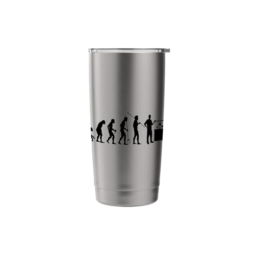 Fish Farmer Evolution Fish Holder Gift Fish Friend Stainless Steel Insulated Tumbler - color: Brushed Steel