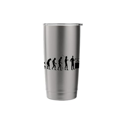 Fish Farmer Evolution Fish Holder Gift Fish Friend Stainless Steel Insulated Tumbler - color: Brushed Steel