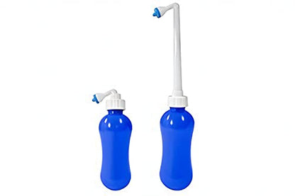 Mini : The Essential Personal Hygiene and Postpartum Cleaning Spray - Portable Peri Bottle for Women on the Go, Angled Retractable Nozzle, Discrete Bag, Compact 12.5 oz 380 ml Blue
