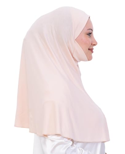 Prien Easy To Wear Hijab For Women, Muslim Instant Turban With Niqab, Islamic Clothes, Soft Scarf For Prayer, Abaya, Khimar - color: Beige