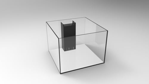 45 Gallon Starfire Aquariums with Center Overflow 24x24x18 H 10mm Starfire/Low Iron Glass - size: 45 Gal 24x24x18"