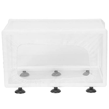 Aquarium Fish Breeder Box Isolation Hatchery with Detachable Frame Locking Feet and Powerful Suction Cup for Fish Fry Hatching Pairing Reproduction and Tank Separation (L) - size: L