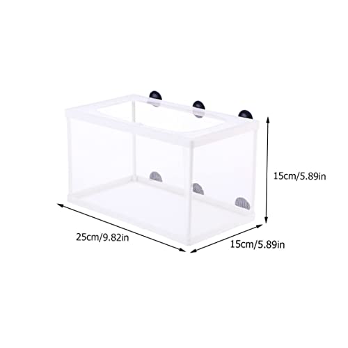 Mikikit 3pcs Fish Isolation Box Cups for Breeding Fish Aquarium Mesh Hatchery Net for Safe Separation