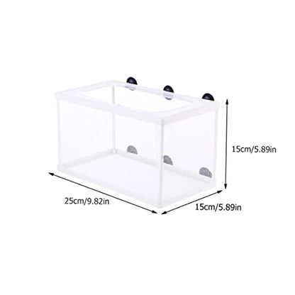 Mikikit 3pcs Fish Isolation Box Cups for Breeding Fish Aquarium Mesh Hatchery Net for Safe Separation