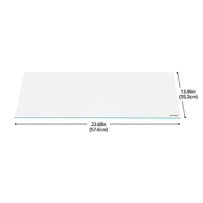 4mm Glass Aquarium Lid with Clips for 60x45cm Rimless Tank | Lid 57.6x35.2cm; reduces evaporation and jumping - size: 576x352mm (1 pc)