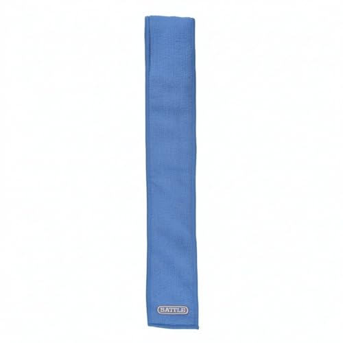 Battle Premium Football Streamer Towel, Columbia Blue | Light thin and quick-drying, attaches to your belt with hook-and-loop fastener, ultra-absorbent waffle fabric, stays put - color: Columbia Blue