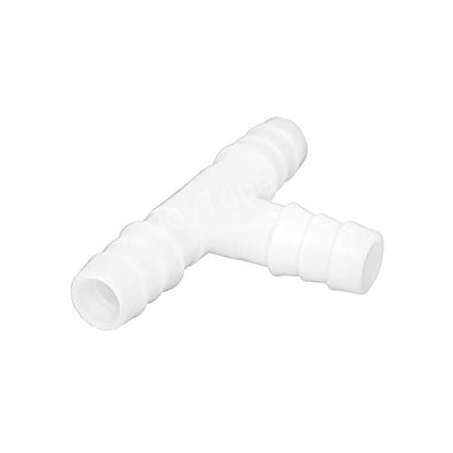Plastic 5/16" ID Hose Barb Fittings, Equal Barbed Tee Pipe Connectors 3 Way Joint Splicer Mender Union Adapter for Boat Aquarium, Pack of 6 - size: 5/16 Inch
