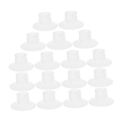 VICASKY 50pcs Aquarium Feeder Transparent Fish Tank Cups for Easy Installation of Feeding Bowls and Dishes for Shrimp and Aquatic Plants - size: 3.00X3.00X1.50CM