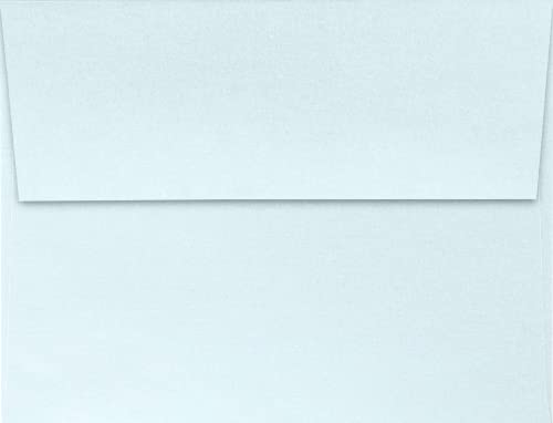 LUXPaper A2 Invitation Envelopes | 4 3/8" x 5 3/4" | Aquamarine Metallic | 80lb. Text | 50 Qty - color: Aquamarine Metallic