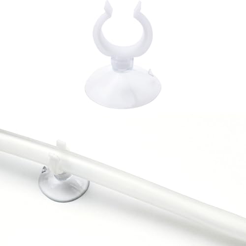 ZCZQC 6PCS Aquarium Suction Cup Clips Air Tube Clamps Plastic Transparent 23mm Specialized for Fixing Thermometers on Fish Tank Glass Surfaces Air Tube Installation Suction Cups