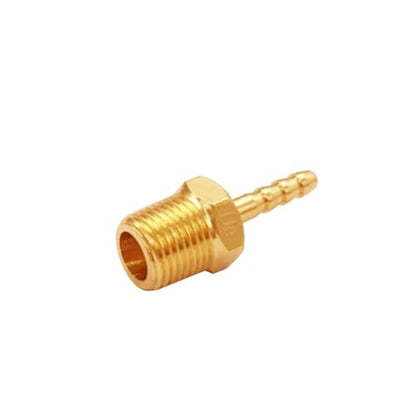 Uenede Brass 1/8" NPT Male to 1/8" Hose Barbed Fittings, 6PCS | Barb Pipe Fittings Air Line Repair Connectors for Water Oil Gas - size: 1/8"Barb, style: 1/8"NPT Male