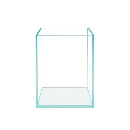 Nano Tall Rimless Frameless Extra Clear Glass Aquarium, Low Iron Glass Tank, 5mm Glass, White Leveling Mat Included, w/Lids Options - size: 2.6 GAL 7.8x7.8x9.8 in