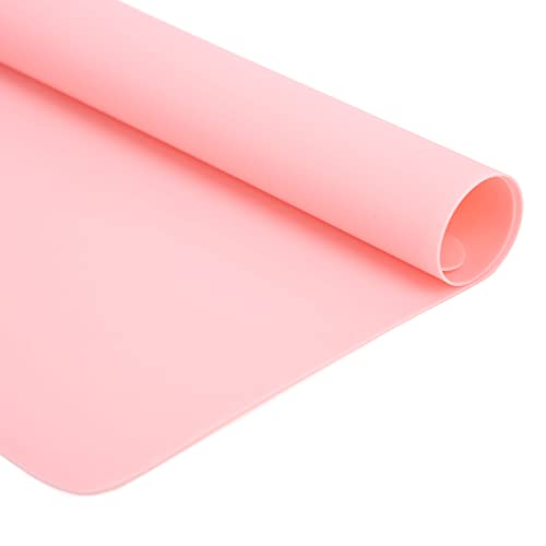 Dioche Versatile Silicone Craft Mat - Heat, Nonslip, Washable Silicone Sheet for DIY Projects, Resin Crafts, and Kitchen Use in Vibrant Pink - Large, Flexible Silicon Mat (Pink) - color: Pink
