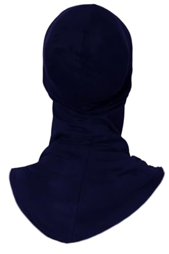 Lina & Lily Modal Jersey Full Coverage Ninja Hijab Undercap with Neck Cover for Muslim Women - color: Navy Blue