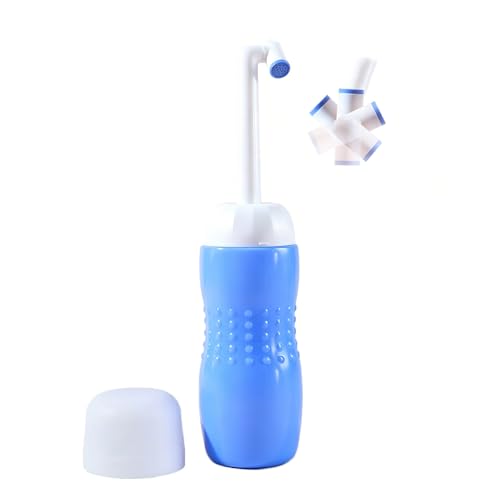 Portable Bidet for Postpartum Care, Travel Bidet Perineal Cleansing and Recovery for New Mom 500ml/17oz (Blue)