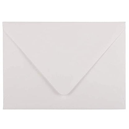 JAM PAPER A7 Invitation Envelopes with Euro Flap - 5 1/4 x 7 1/4 - White - 50/Pack - color: White Euro Flap, size: A7