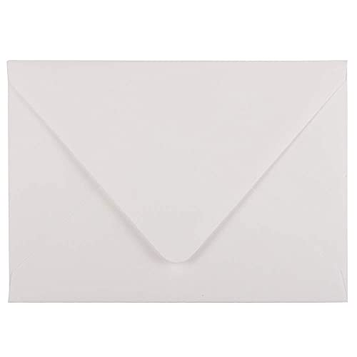 JAM PAPER A7 Invitation Envelopes with Euro Flap - 5 1/4 x 7 1/4 - White - 50/Pack - color: White Euro Flap, size: A7
